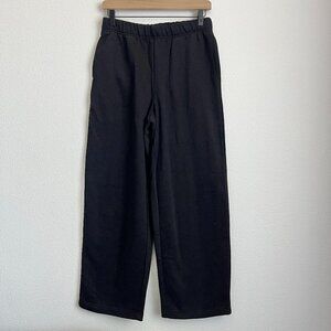 Gap Vintage Soft Fleece Pocketed High Rise Wide Leg Sweatpant Black